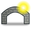 Stone, bridge, new Black icon