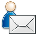 user, send, envelop, Human, Letter, Email, Message, profile, mail, people, Account Black icon