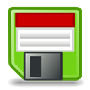 save, green, Disk, Floppy, disc Black icon