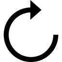 clockwise, Circle, Circular, Arrow, Circular Arrow, Fine Ui, Rotating, Arrows, symbol Black icon