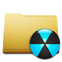 Burn, Classic, Folder Black icon