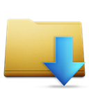 Downloads, Classic, Folder Black icon