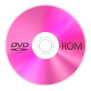Dvd, rom, disc HotPink icon