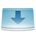 Downloads, Folder SkyBlue icon