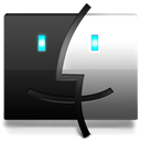 Black, Finder DarkSlateGray icon