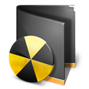 Burn, Folder, Black DarkSlateGray icon