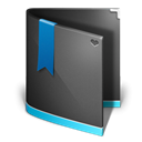 Black, Favorite, Folder DarkSlateGray icon