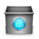 recycle bin, Empty, Trash, Blank Black icon
