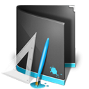 Design, Folder, Black DarkSlateGray icon