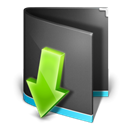 Folder, Black, Downloads DarkSlateGray icon