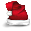 hat, santa Black icon