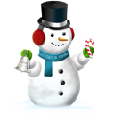 snowman, bell Black icon