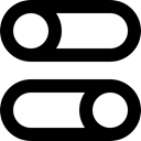 Control, Just Icons, equalizer, tools, tool, Tools And Utensils, switches, two, switch, Equalization Black icon