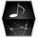Box, music Black icon