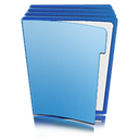 Folder, Library Black icon