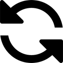 counterclockwise, Circular Arrows, Big Mug Solid, Arrows, Circle, Two Arrows, Rotating, rotation, symbol Black icon