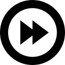 Fast forward, Circular, button, Controls, symbol, buttons, symbols, interface, shades, Multimedia Black icon