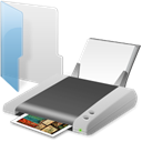 Print, Folder, printer Black icon