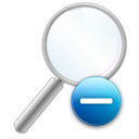out, zoom Black icon
