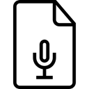 voice, document, Recorded, documents, File, files, mic, Microphone, Haw Docs Stroke, interface Black icon