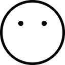 Face, silence, missing, mouth, Emoticon, silent, interface, stroke, without, Haw Emoji Stroke Black icon