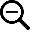 symbols, magnifying glass, Haw Docs Fill, Magnifier, symbol, interface, Minus, magnification, zoom Black icon