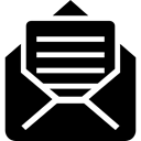 Back, interface, Email, mail, Message, envelope, open, Black, Haw Docs Fill, opened Black icon