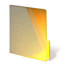 Orange, Folder, Closed Black icon