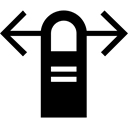 Movement, Haw Gestures Fill, One, Gestures, moving, Sides, horizontal, swipe, Finger, horizontally Black icon