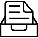 document, Outlined, interface, Haw Docs Stroke, symbols, documents, Inboxes, inbox, symbol, stroke Black icon