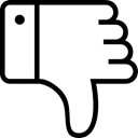 signal, Hand, Dislike, Gesture, Social, symbol, thumb down, Outlined, Haw Gestures Stroke Black icon