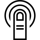 Finger, One, Clicking, touch, Outlined, tap, Haw Gestures Stroke, Gestures, Getsure, Click Black icon