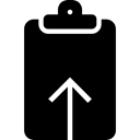 upload, uploading, Haw Docs Fill, up arrow, symbol, interface, Clipboard, Black, Clipboards Black icon