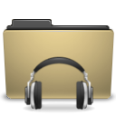 Folder, sound, manilla, voice DarkKhaki icon