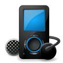 player, Multimedia Black icon