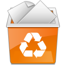 Full, people, profile, Account, Human, user, new, trash can DarkOrange icon