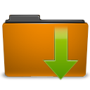 Orange, Downloads, Folder DarkGoldenrod icon