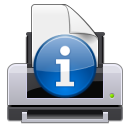 printer, Print, Information, report, Attention, about, gtk, Info Black icon