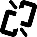 Break, web, Links, Link, Breaking, Interface And Web, Broken Link, Broken, Programming Black icon