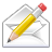 writing, mail, Edit, Email, envelop, write, Letter, Message DarkGray icon