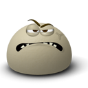 Face, Emoticon, Emotion, Angry Gray icon
