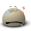 Emotion, Emoticon, Asleep, Face Gray icon