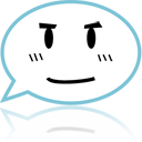 Face, talk, Comment, speak, Chat, Emotion, Emoticon SkyBlue icon