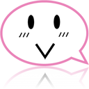 Chat, Emoticon, Emotion, speak, talk, Face, Comment HotPink icon