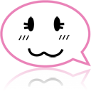 Face, Comment, speak, talk, Emotion, Emoticon, Chat HotPink icon