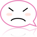 Face, Emotion, Emoticon, speak, talk, Chat, Comment HotPink icon