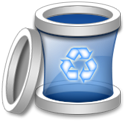 Blank, Trash, Empty, recycle bin DarkGray icon