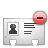 profile, business card, Vcard, delete, Del, remove WhiteSmoke icon