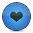 Heart, love, button, valentine, Blue Icon