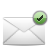 Check, Letter, envelop, Email, Message, mail WhiteSmoke icon
